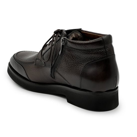 Ботинки Mario Bruni коричневые кожаные на меху - фото 3, 14859 MB TDM