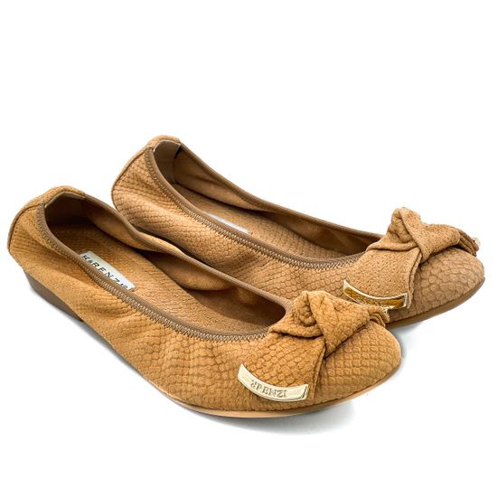 Балетки Renzi натуральная кожа питон бежевые - фото 7, 