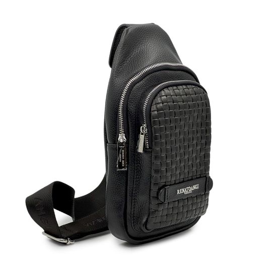 Рюкзак Renato Angi черный из плетеной кожи - фото 2, 3451317 RA NERO