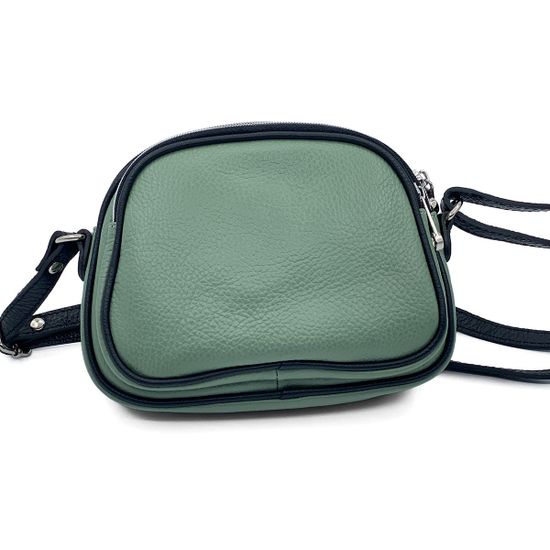Сумочка Di Gregorio кросс-боди зеленая(ментол) кожаная маленькая - фото 3, 