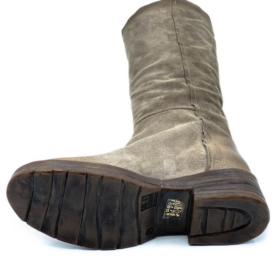 Сапоги Mimmu серые замшевые демисезонные - фото 6, F659K2 MIM INOX