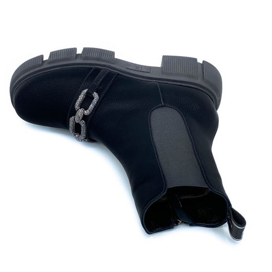 Ботинки Ilasio Renzoni черные замшевые МЕХ - фото 5, 