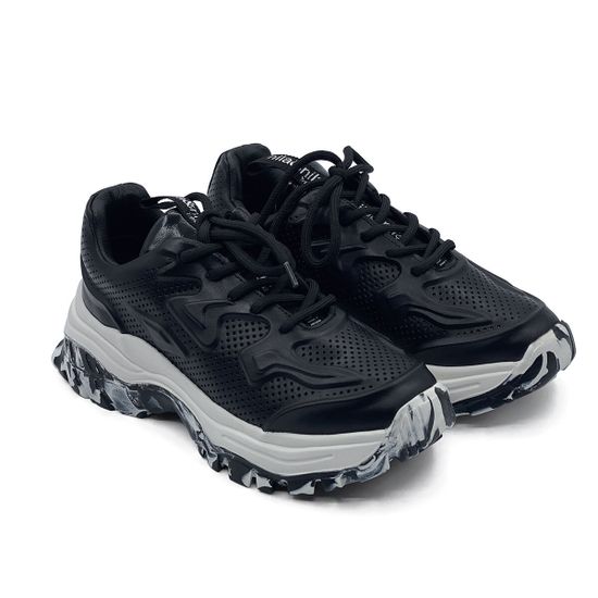 Кроссовки Nila Nila черные кожаные - фото 8, ET145-004 NIL NERO