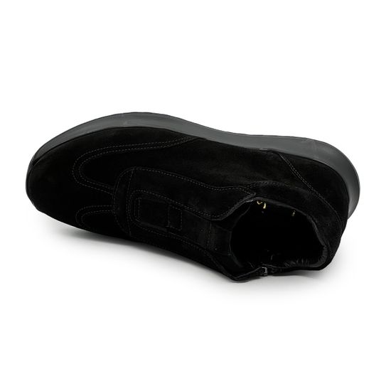 Ботинки LAB MILANO замшевые черные на шерсти - фото 5,