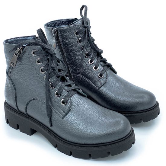 Ботинки Cover графитовые кожаные Байка - фото 7, 