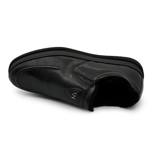 Слипоны GIAMPIERONICOLA черные кожаные на меховой подкладке - фото 5, 40197 GPN