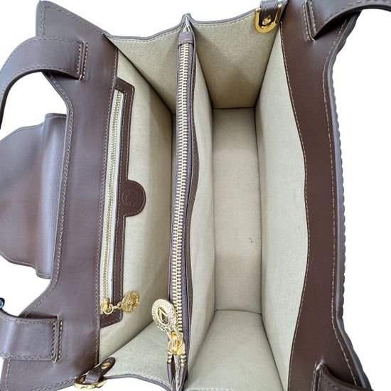 Сумка Valentino Orlandi коричневая кожаная - фото 5,