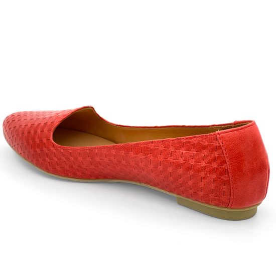 Балетки Zamagni коралловые кожаные - фото 3, 
