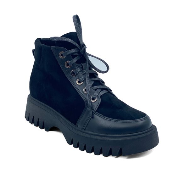 Ботинки CVCover черные замша/кожа на меху - фото 2, 26101-2 COV