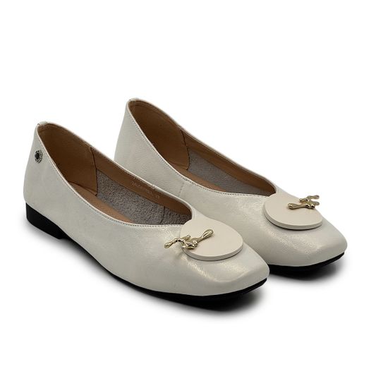 Балетки TUFFONI белые кожаные - фото 8, 2425018LL TUF BIANCO