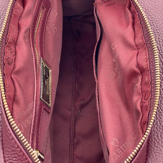 Сумка Marina Creazioni бордовая кожаная - фото 5, 