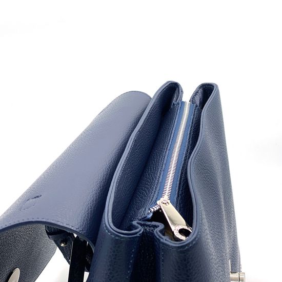 Сумка Di Gregorio синяя кожаная - фото 4, 