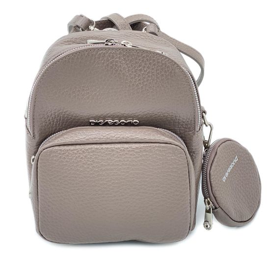 Рюкзак Di Gregorio серый кожаный - фото 1, 