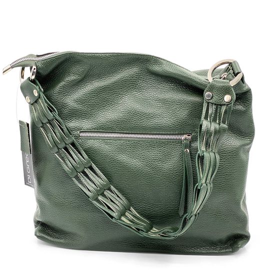 Сумка Di Gregorio зеленая кожаная - фото 3, 