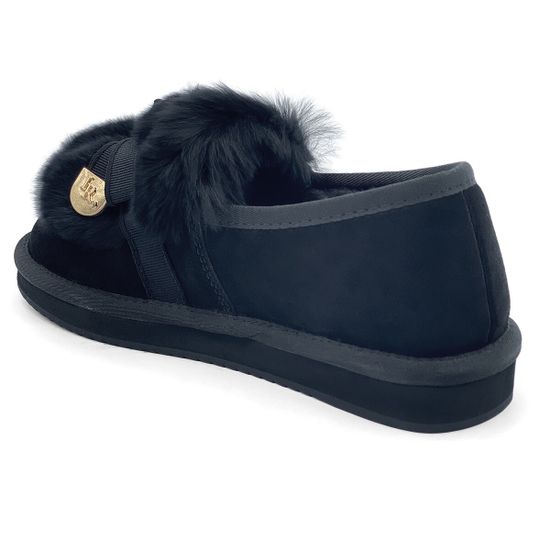 Лоферы Ilasio Renzoni черные замшевые на меху - фото 3, M114 IR