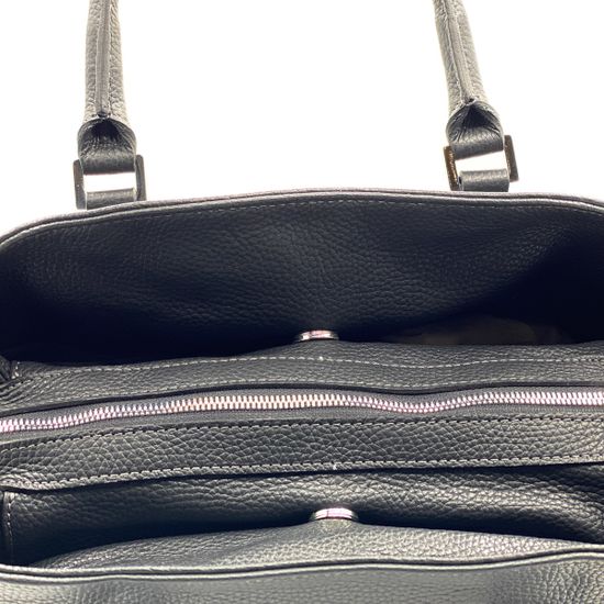 Сумка Marina Creazioni черная кожаная - фото 4, 