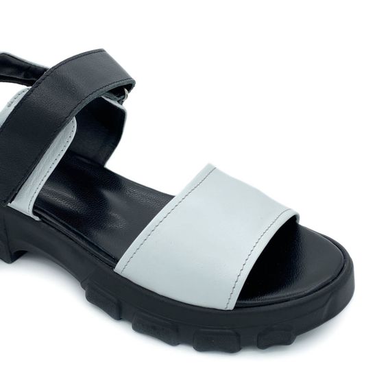 Босоножки Cover черно-белые кожаные - фото 6, 9051-1 COV
