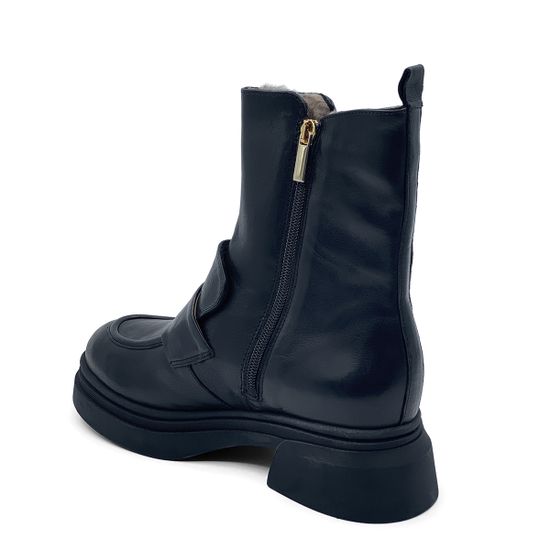 Ботинки Mot Cle черные кожаные на меху - фото 3, MOT2459M MOT