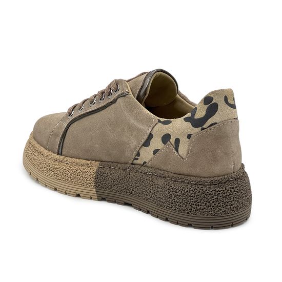 Полуботинки NILA&amp;NILA бежевые замшевые &quot;леопард&quot; - фото 3, NO9008 NIL BEIGE