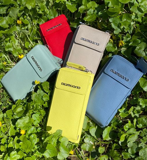 Сумочка кросс-боди Di Gregorio кожаная желтая - фото 3, 