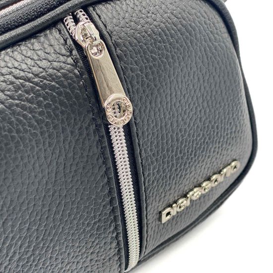 Сумочка Di Gregorio кросс-боди черная кожаная маленькая - фото 4, 8829 DG NERO