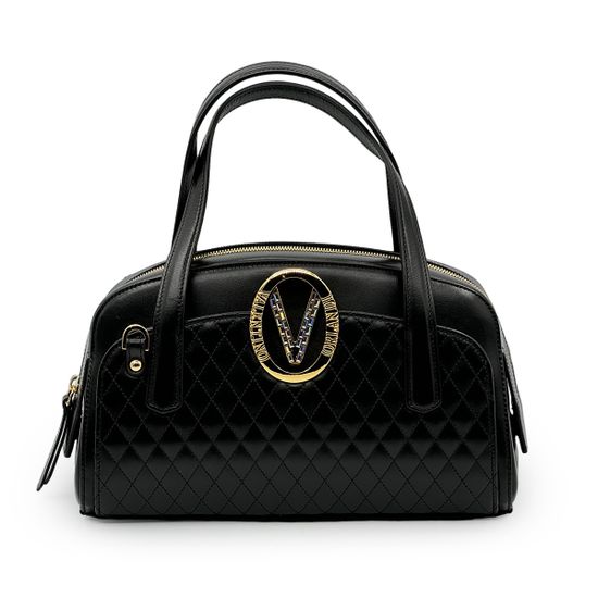 Сумка Valentino Orlandi черная кожаная - фото 1, 7219 VO NERO