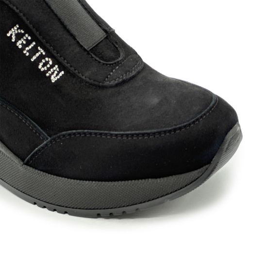 Полуботинки KELTON черные замша/лак на байке - фото 6, 