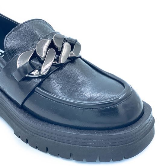 Лоферы 7AM черные кожаные - фото 6, AM21911 7AM NERO