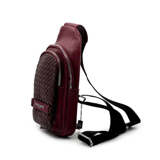 Рюкзак Renato Angi бордовый из плетеной кожи - фото 2, 3451317 RA BORDO