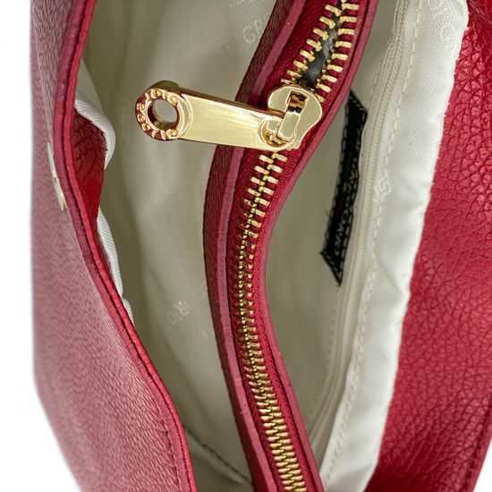 Клатч Di Gregorio красный кожаный - фото 5, 