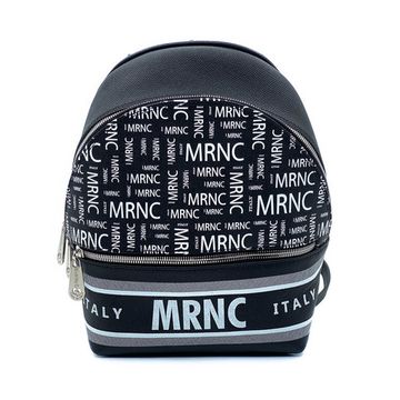 Рюкзак Marina Creazioni черно-белый кожаный - фото 1, B3956 MC NERO