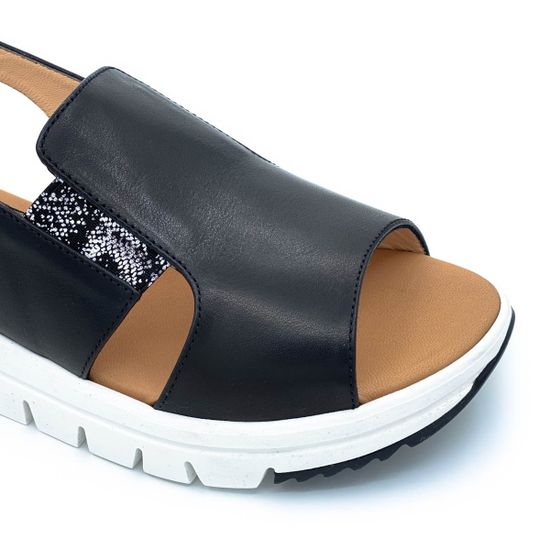 Босоножки Donna Soft черные кожаные - фото 6, 