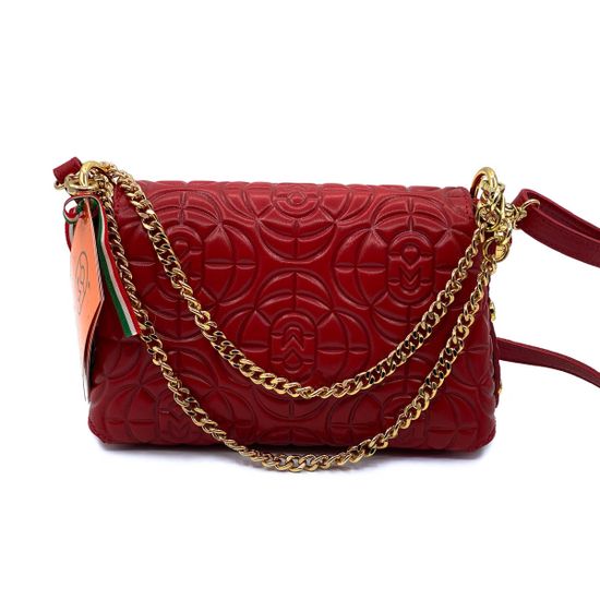 Сумка Marino Orlandi красная кожаная - фото 3, 