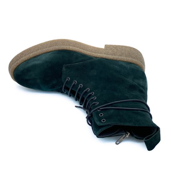 Ботинки Fru.it зеленые замшевые МЕХ - фото 5, 