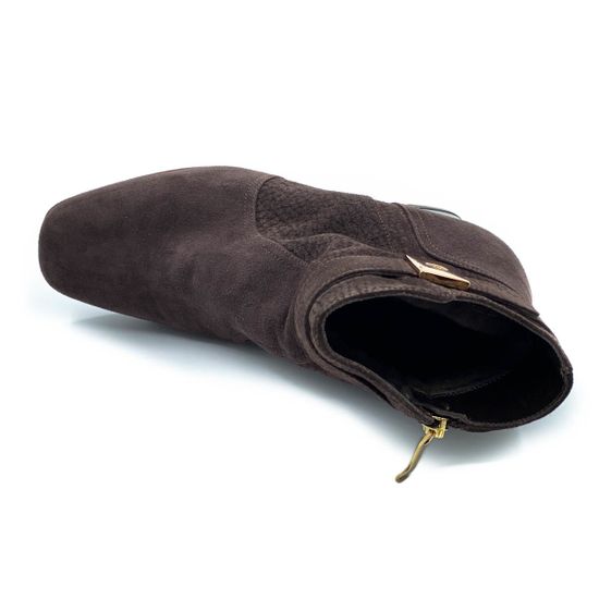 Ботинки  Giorgio Piergentili коричневые замшевые МЕХ - фото 4, 