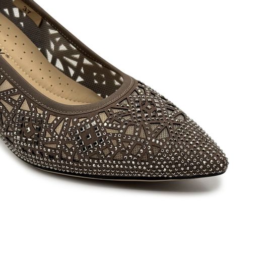 Туфли Francesco V бежевые кожаные гипюровые - фото 6, 