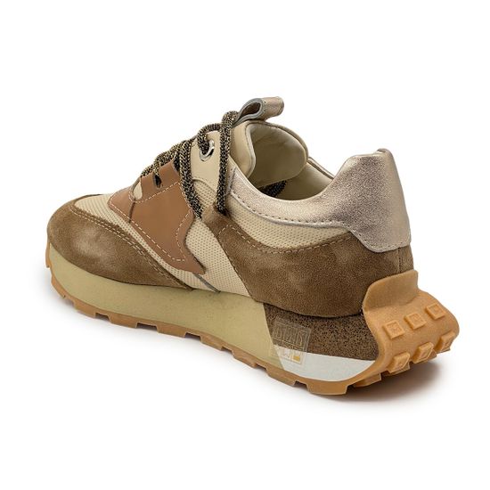 Кроссовки женские NILA NILA кожа/замша бежевая/коричневая - фото 3, NO6744 NIL MORO