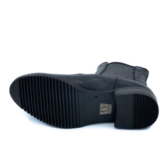 Ботинки Donna Soft черные кожаные демисезонные - фото 4, 