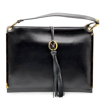 Сумка-папка Valentino Orlandi черная кожаная - фото 1, 7434 VO NERO