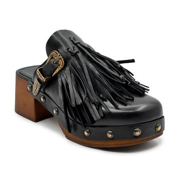 Сабо MIMMU черные кожаные - фото 2, M841M1 MIM NERO