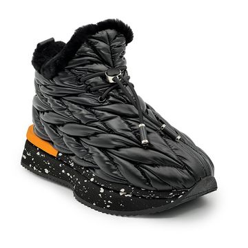 Кроссовки NILA&amp;NILA черные кожаные на меху - фото 2, NO6465M NIL NERO