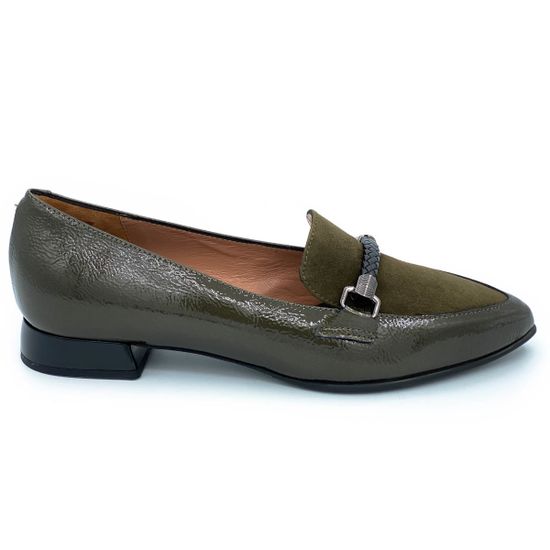 Туфли Mot CLe зеленые комбинация наплака и замши - фото 1, MOT1567 MOT