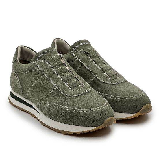 Кроссовки GIAMPIERONICOLA зеленые замшевые демисезонные - фото 8, 45602B GPN VERDE