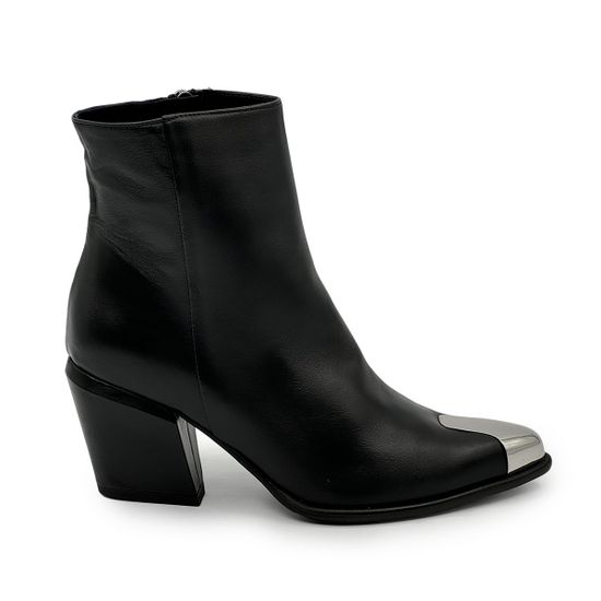 Ботильоны казаки NILA&amp;NILA черные кожаные демисезонные - фото 1, CM702 NIL NERO