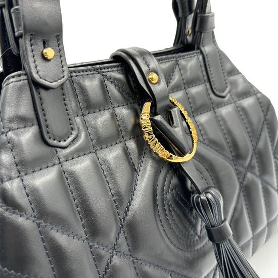 Сумка Valentino Orlandi черная кожаная c кошельком - фото 4, 7254 VO NERO