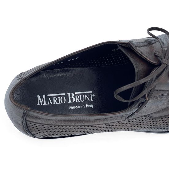 Туфли Mario Bruni кожаные перфорированные коричневые - фото 7, 