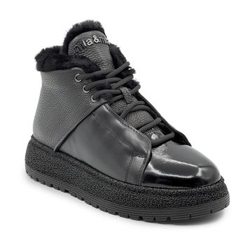 Ботинки NILA&amp;NILA черные кожаные на меху - фото 2, NO9005M NIL NERO