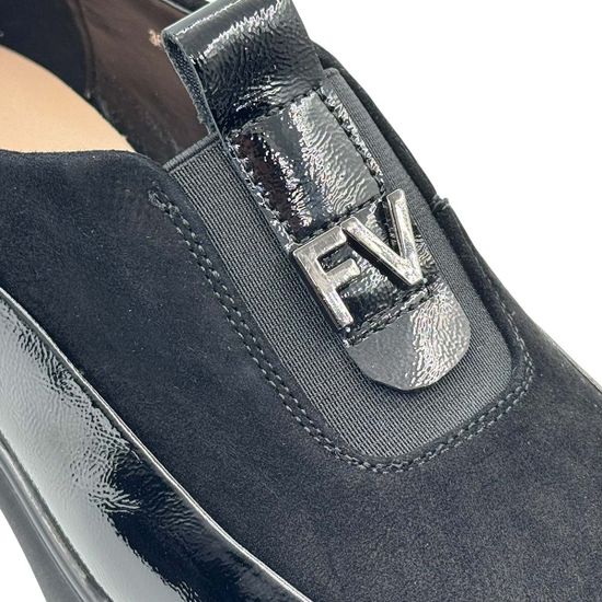 Полуботинки Francesco Valeri черные лак/замша демисезонные - фото 8, U26 FV