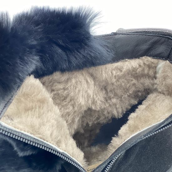 Ботинки Marzetti черные замшевые МЕХ - фото 6, 