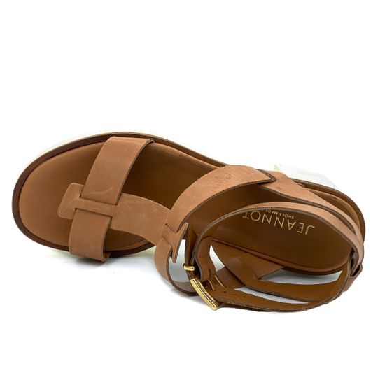 Босоножки Jeannot коричневые кожаные - фото 5, 